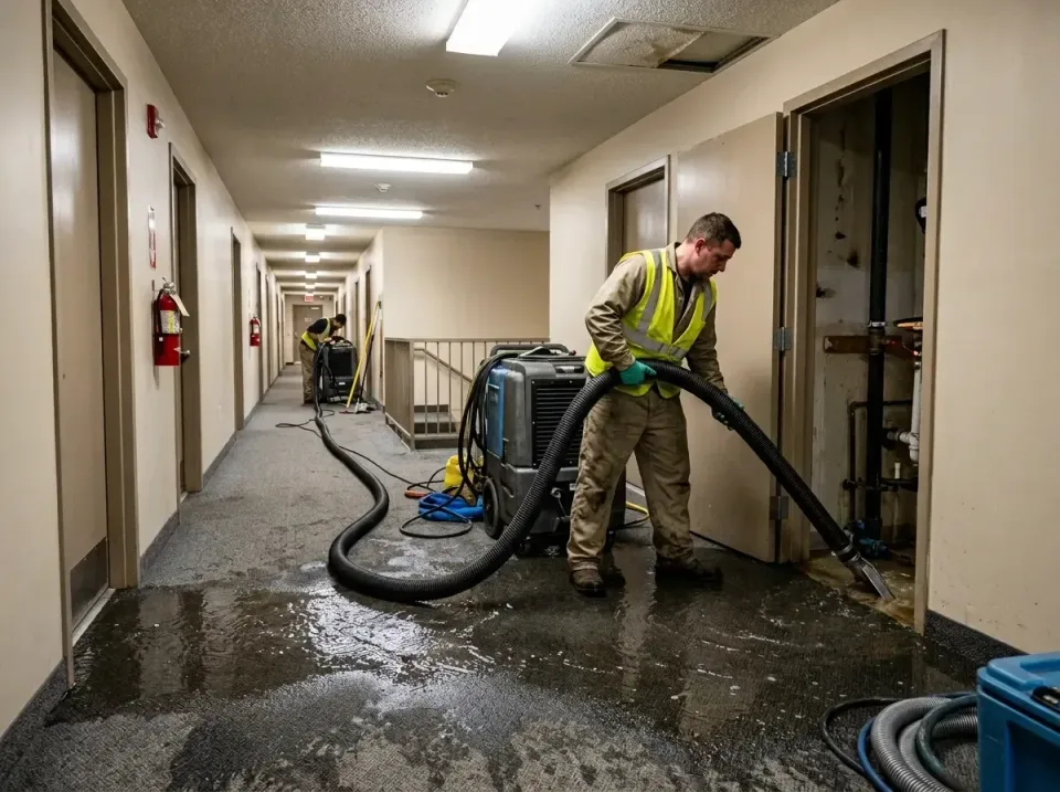 multi-unit-apartment-hallway-f-005 — frequently asked questions, Emergency Burst Pipe Water Extraction & Removal in Apple Va…